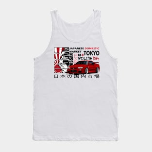 Nissan Skyline GTR r34 Red, JDM Car Tank Top